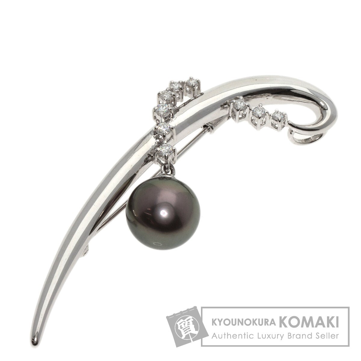 TASAKI タサキ アコヤパール 真珠 ダイヤモンド ブローチ K18 TASAKI タサキ アコヤパール 真珠 ダイヤモンド ブローチ K18