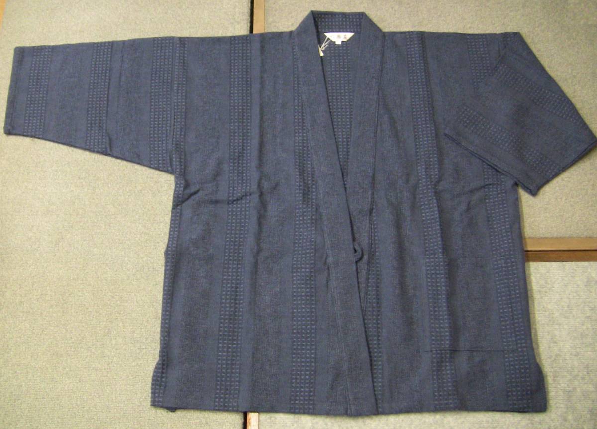 お見舞い 作務衣 紺② Lサイズ 日本製 撚① さむえ 工芸品 和服 着物