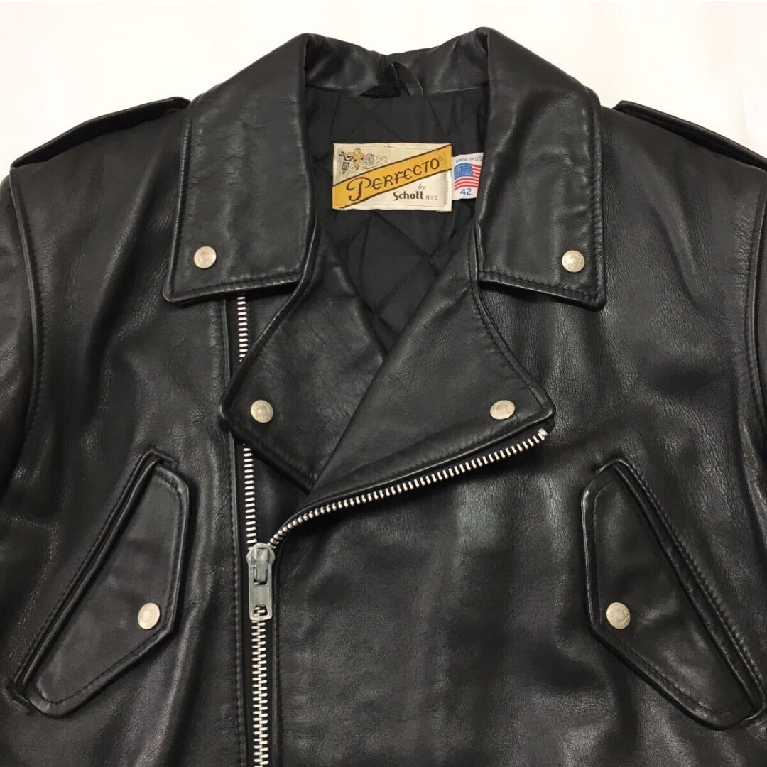 希少USA製Schottショッ 627レザーダブルライダースジャケット 希少USA製Schottショッ 627レザーダブルライダースジャケット
