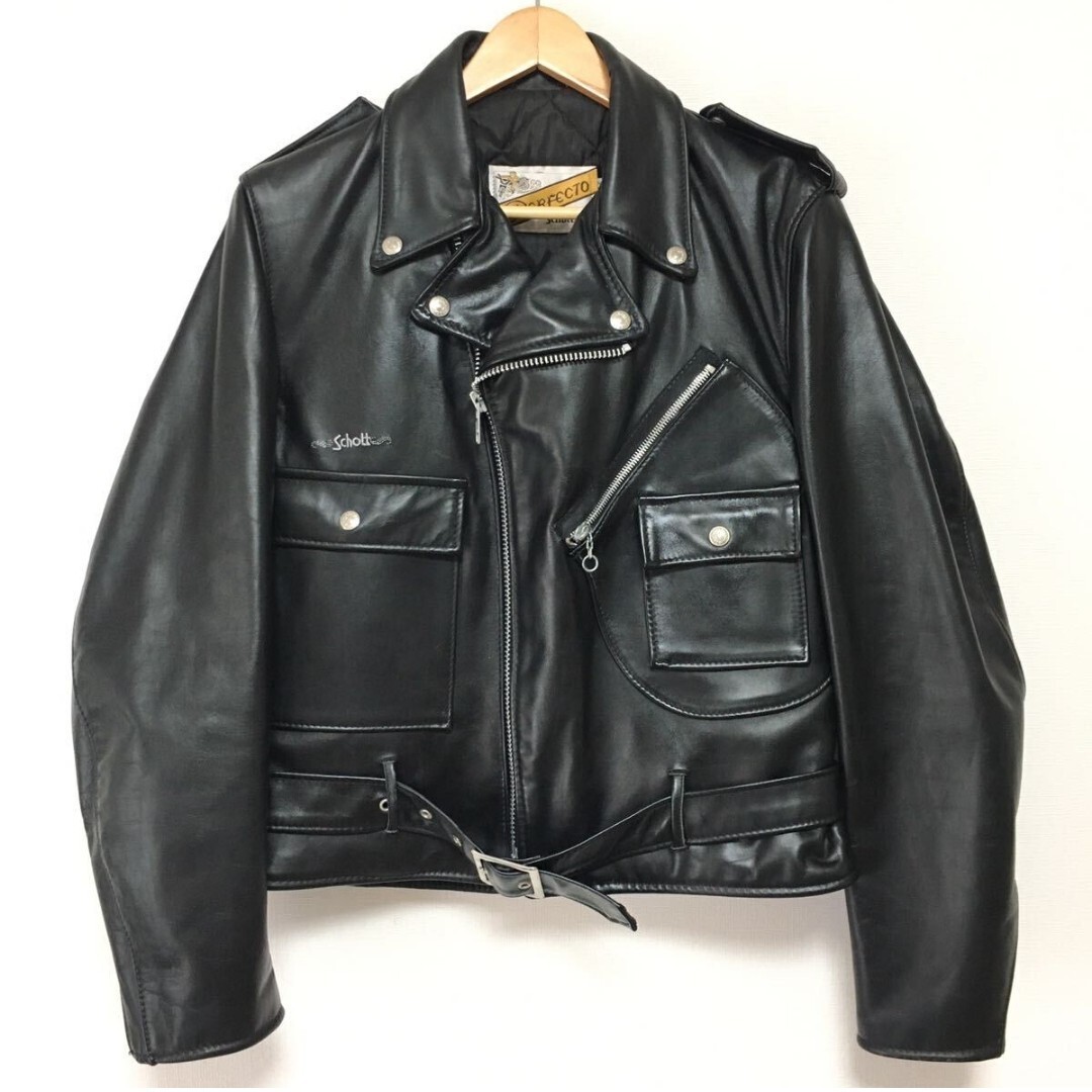良品希少アメリカUSA製Schottショット 699レザーダブル 良品希少アメリカUSA製Schottショット 699レザーダブル