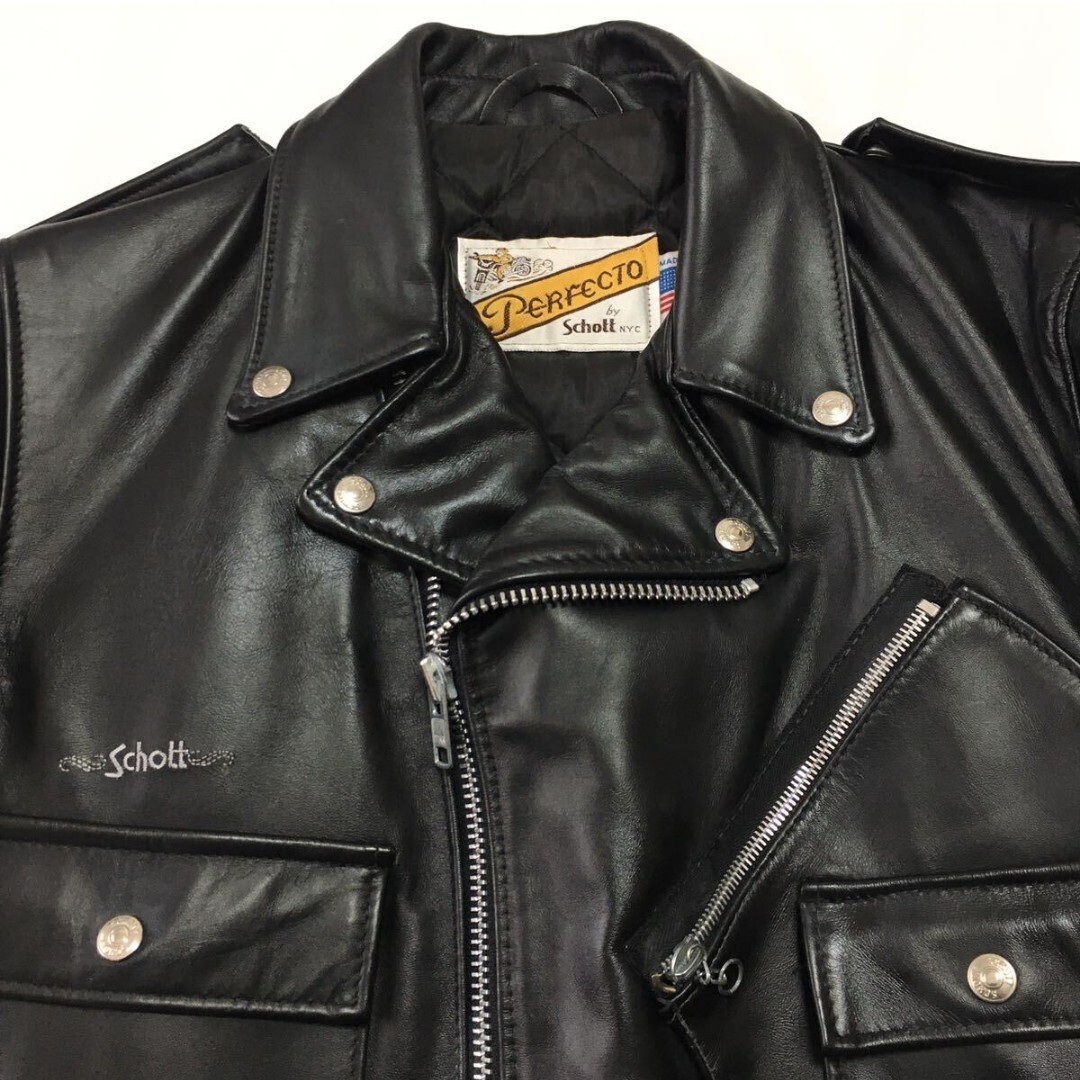 希少稀な Schott 699 Dポケット 38 ライダースジャケット ダブル 希少稀な Schott 699 Dポケット 38 ライダースジャケット ダブル