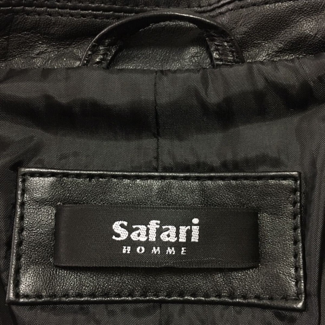 良品サファリオムSAFARI HOMME レザーテーラードジャケットM 良品サファリオムSAFARI HOMME レザーテーラードジャケットM
