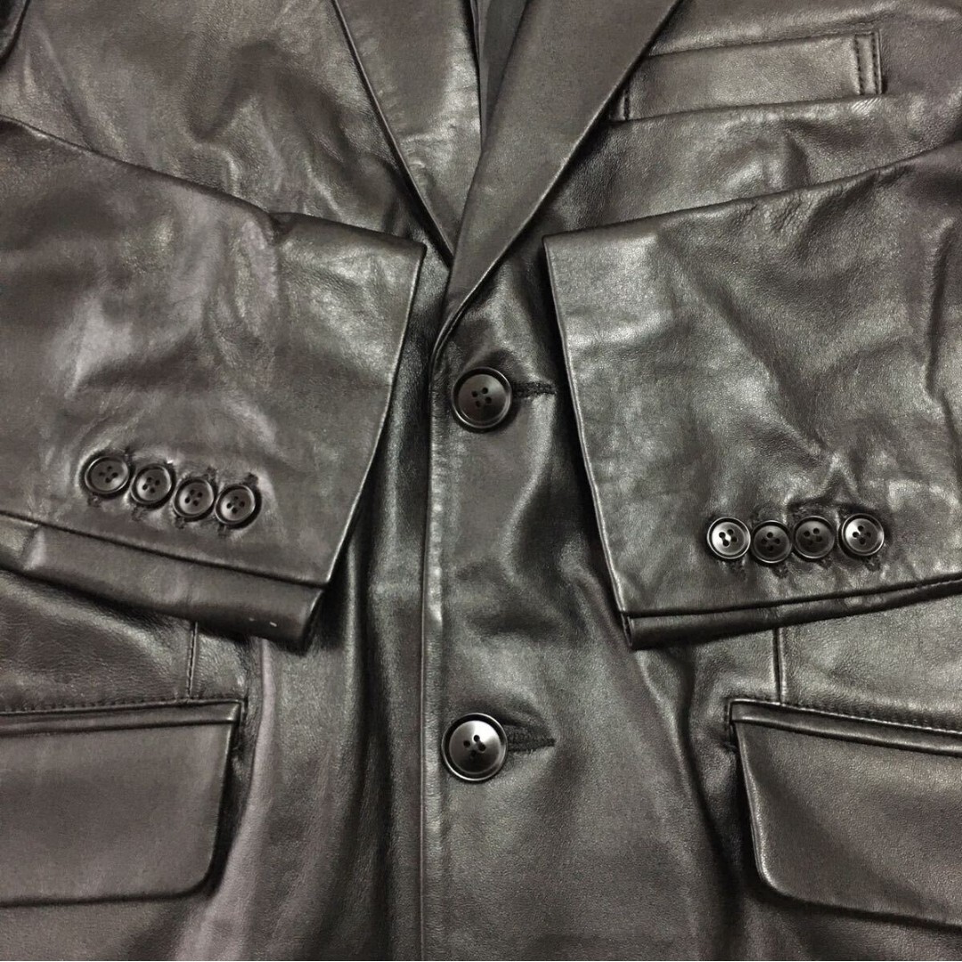 良品サファリオムSAFARI HOMME レザーテーラードジャケットM 良品サファリオムSAFARI HOMME レザーテーラードジャケットM