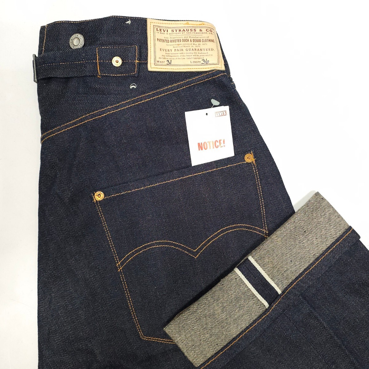 USA製Levi'sリーバイス 1873年ヴィンテージ復刻W31ビンテージ125 USA製Levi'sリーバイス 1873年ヴィンテージ復刻W31ビンテージ125