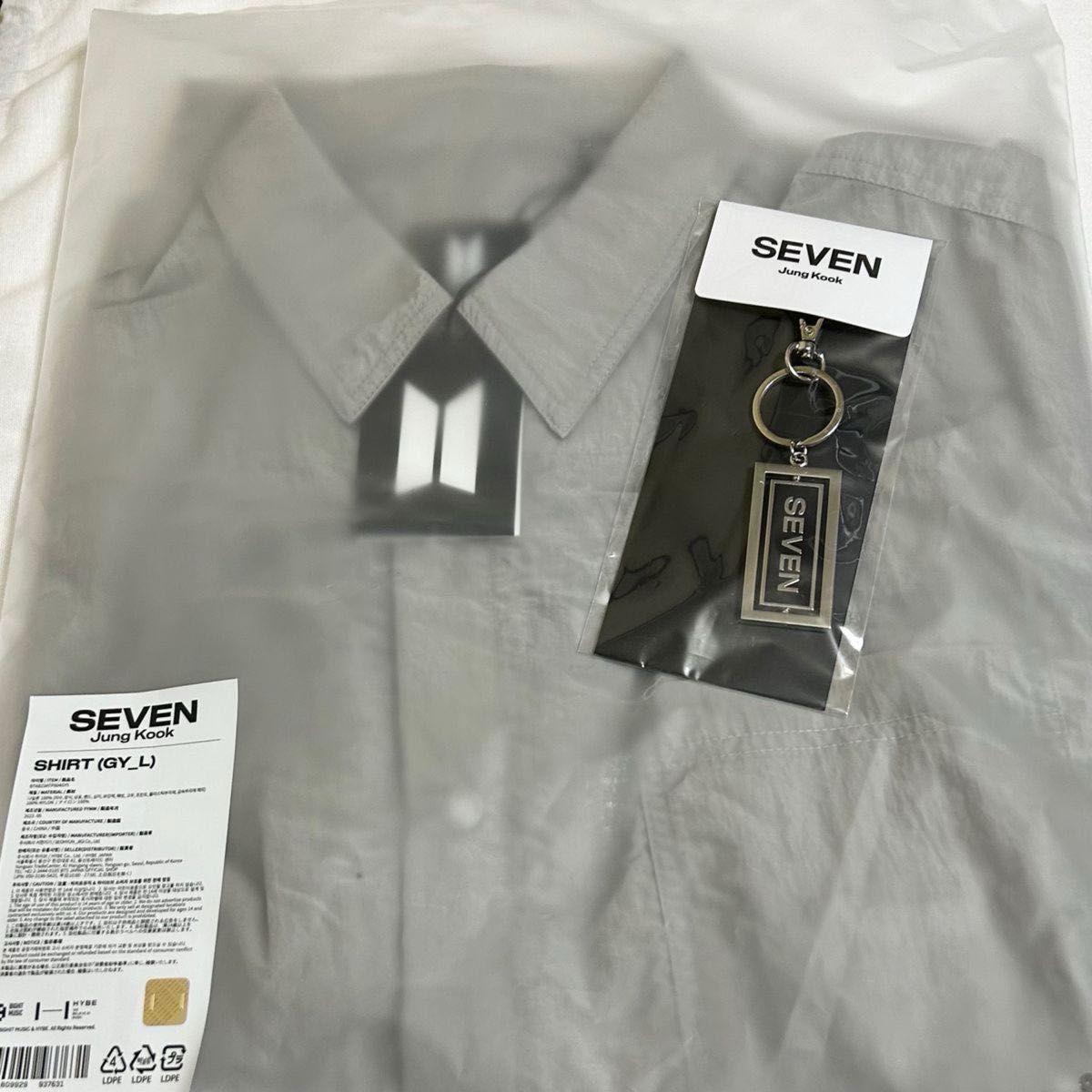 BTS SEVEN SHIRT Lサイズ KEYRING JUNGKOOK グク ジョングク BTS SEVEN SHIRT Lサイズ KEYRING JUNGKOOK グク ジョングク