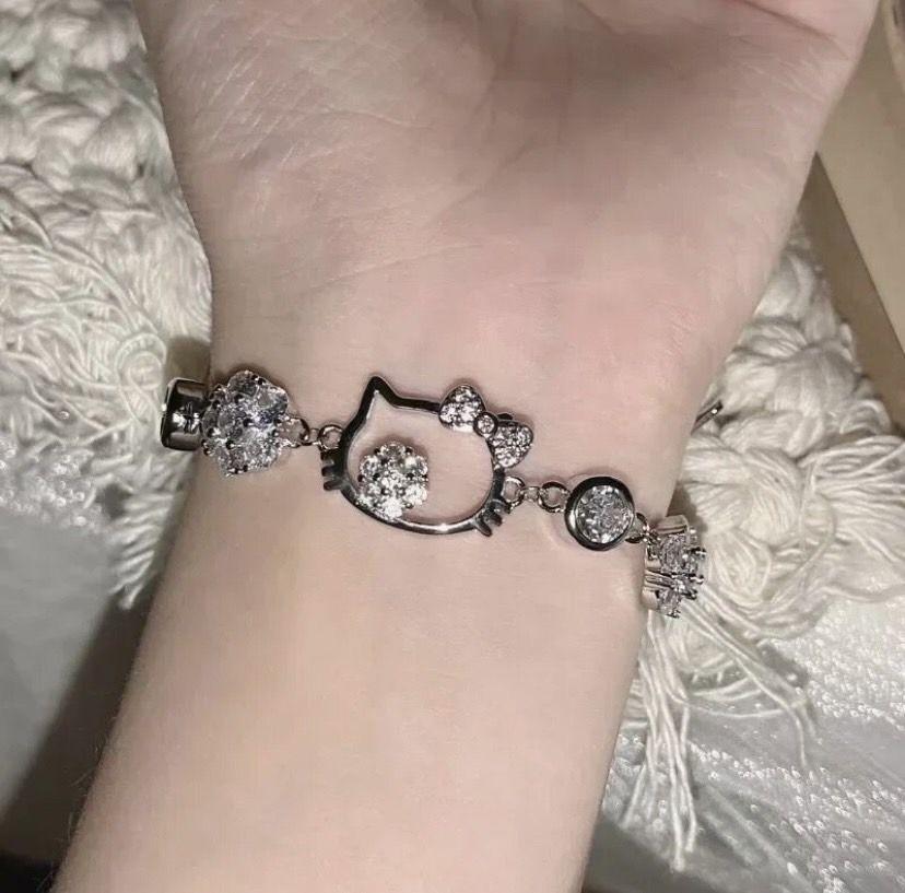 a81 新品未使用 シルバー キティちゃん ブレスレット cz a81 新品未使用 シルバー キティちゃん ブレスレット cz