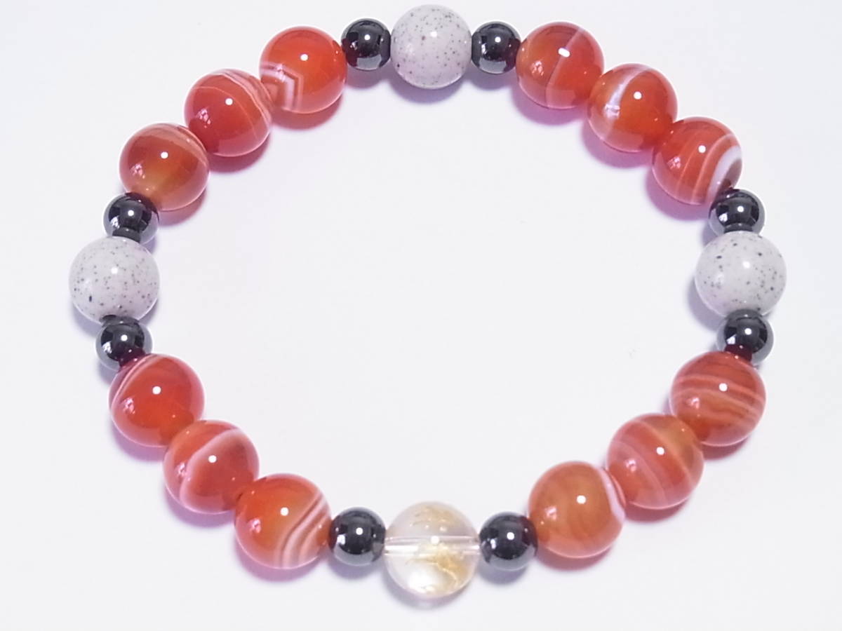  7 .. character north . stone × red ...× magnetism hema tight inside surroundings approximately 18cm 20cm selection possibility stretch * bracele ( flexible )