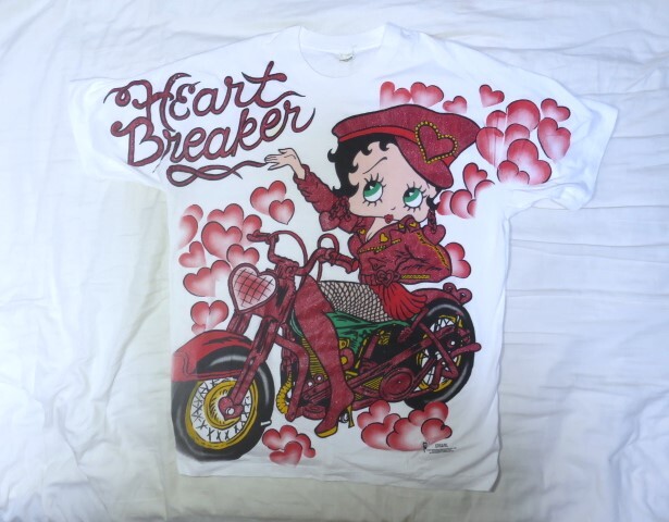 90s 1995 BETTY BOOP ベティちゃん Tシャツ XL HEART BREAKER T 90s 1995 BETTY BOOP ベティちゃん Tシャツ XL HEART BREAKER T