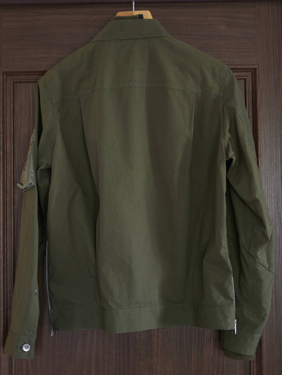 Sacai サカイ Cotton Nylon Oxford MA-1 Docking Blouson KHAKI Sacai サカイ Cotton Nylon Oxford MA-1 Docking Blouson KHAKI