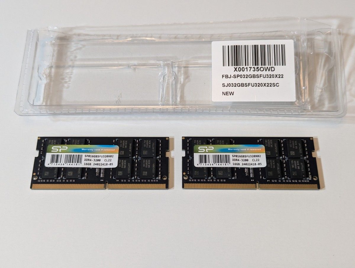 16GB×2枚(32GB) DDR4-3200 (PC4-25600) シリコンパワー 16GB×2枚(32GB) DDR4-3200 (PC4-25600) シリコンパワー