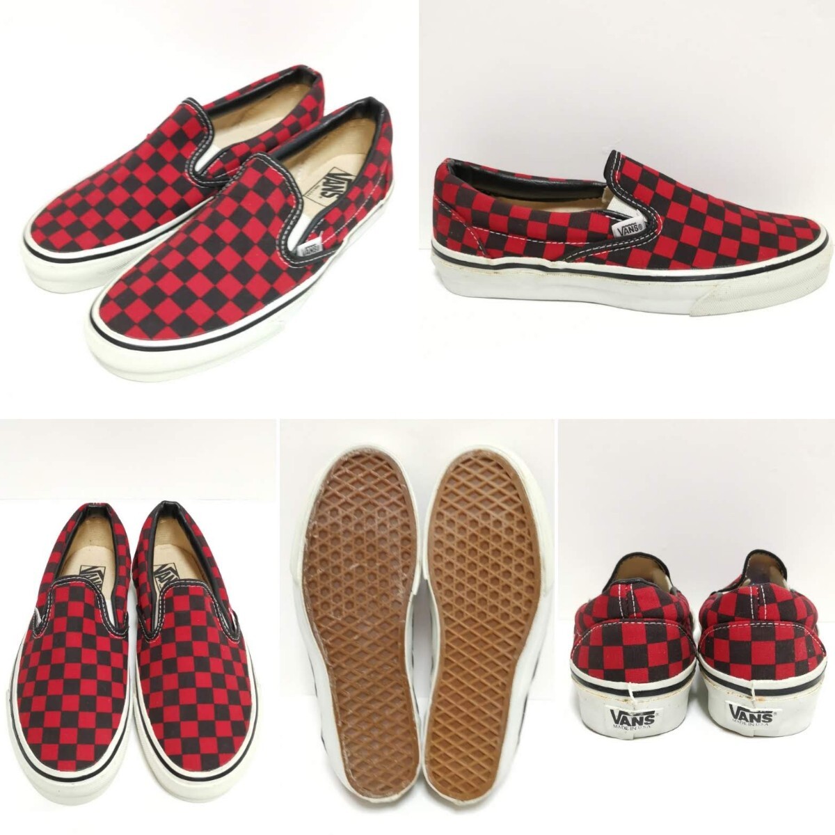 即決 26㎝ 90s VANS バンズ SLIP-ON チェッカーボード 即決 26㎝ 90s VANS バンズ SLIP-ON チェッカーボード