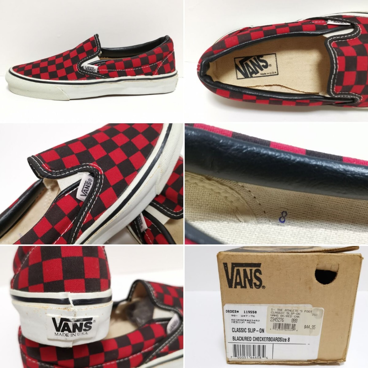 即決 26㎝ 90s VANS バンズ SLIP-ON チェッカーボード 即決 26㎝ 90s VANS バンズ SLIP-ON チェッカーボード