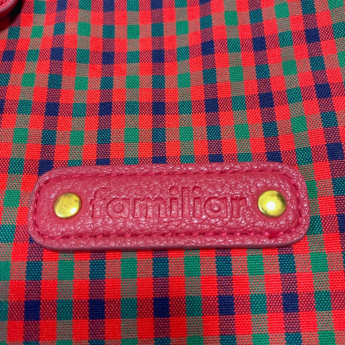 未使用品 familiar ファミリア チェック柄 トートバッグ 2way A4 未使用品 familiar ファミリア チェック柄 トートバッグ 2way A4