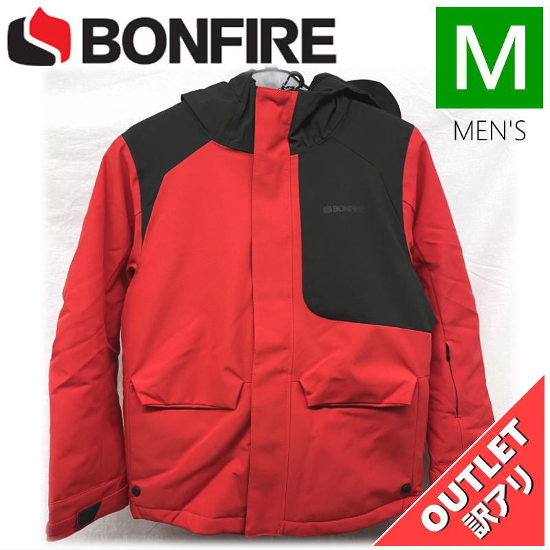 【OUTLET】 ジュニア[Mサイズ] BONFIRE YOUTH STRUCTURE JKT カラー:RED Mサイズ 子供用 スノーボード スキー ジャケット アウトレット