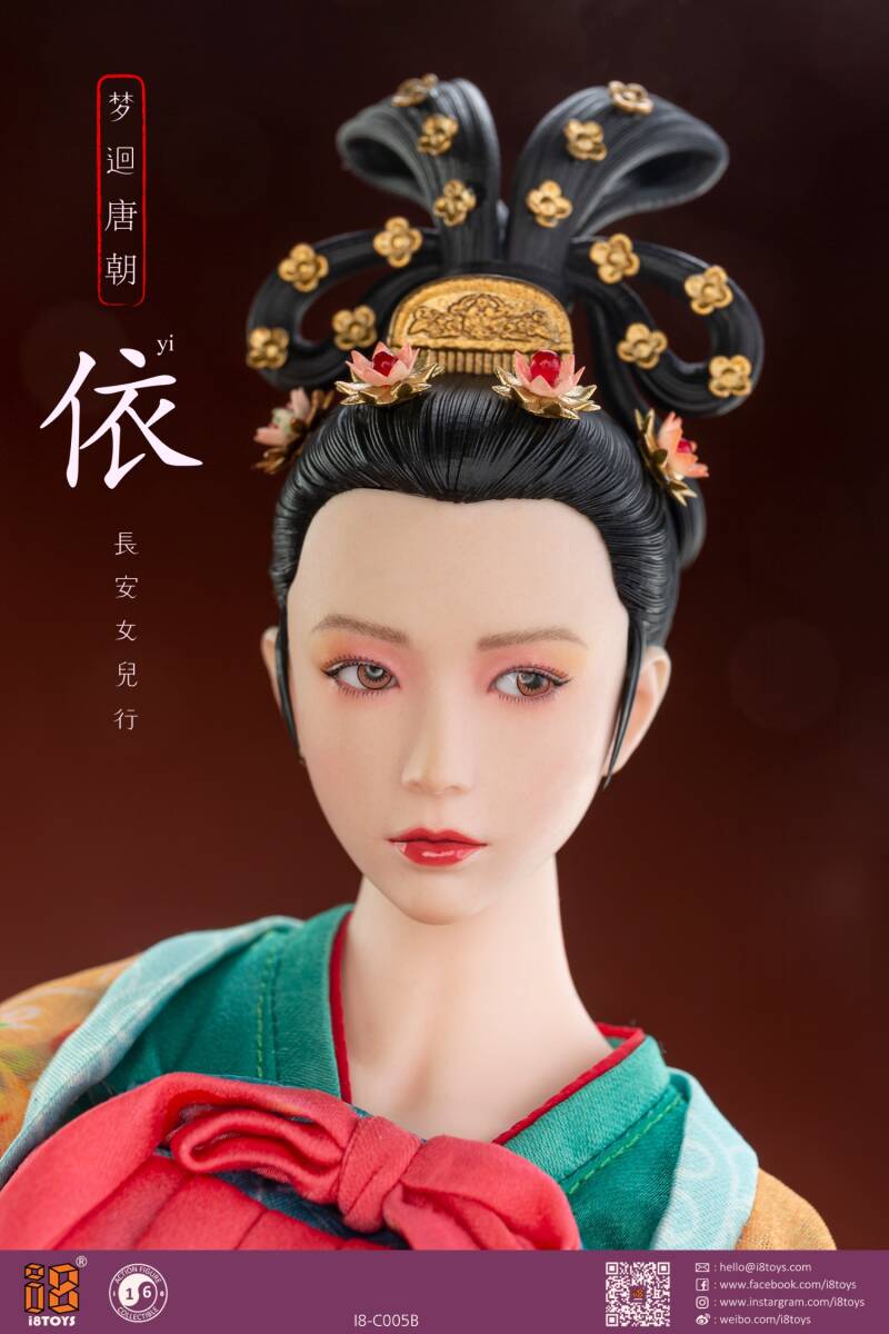 1/6 女性フィギュア 新品未開封 i8TOYS i8-C005B 唐朝美人 古代美人 眼球可動ヘッド 女性ヘッド コスチュームセット