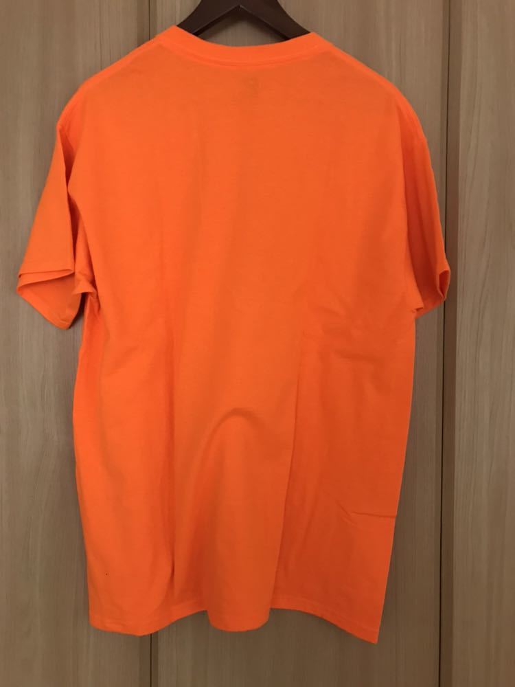 【美品】 Park deli パークデリ / Embroidered Astrid Script Tee / L ネオンオレンジ / Tシャツ_画像8