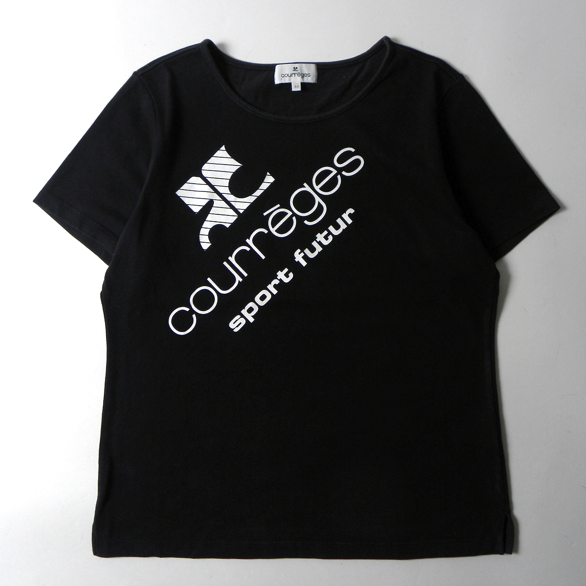 Courreges/クレージュ ロゴ プリント クルーネック Tシャツ Yahoo!オークション - クレージュ courreges ロゴプリント