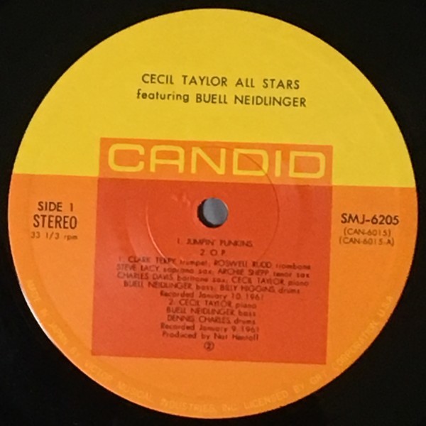 Cecil Taylor All Stars featuring Buell Neidlinger - S/T - Candid ■_画像2