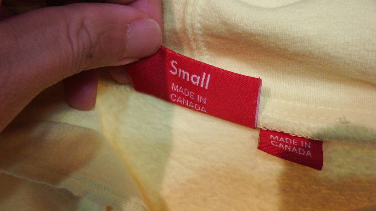 19ss supreme Small Box Zip Up Sweatshirt Bright Yellow シュプリーム　ボックス　Ｓ　イエロー　FK_画像4