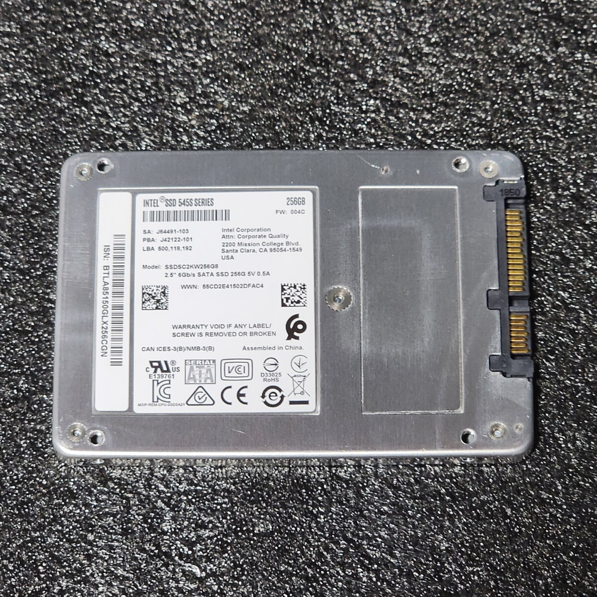 INTEL SSD 545S SERIES(SSDSC2KW256G8) 256GB SATA SSD 正常品 2 INTEL SSD 545S SERIES(SSDSC2KW256G8) 256GB SATA SSD 正常品 2
