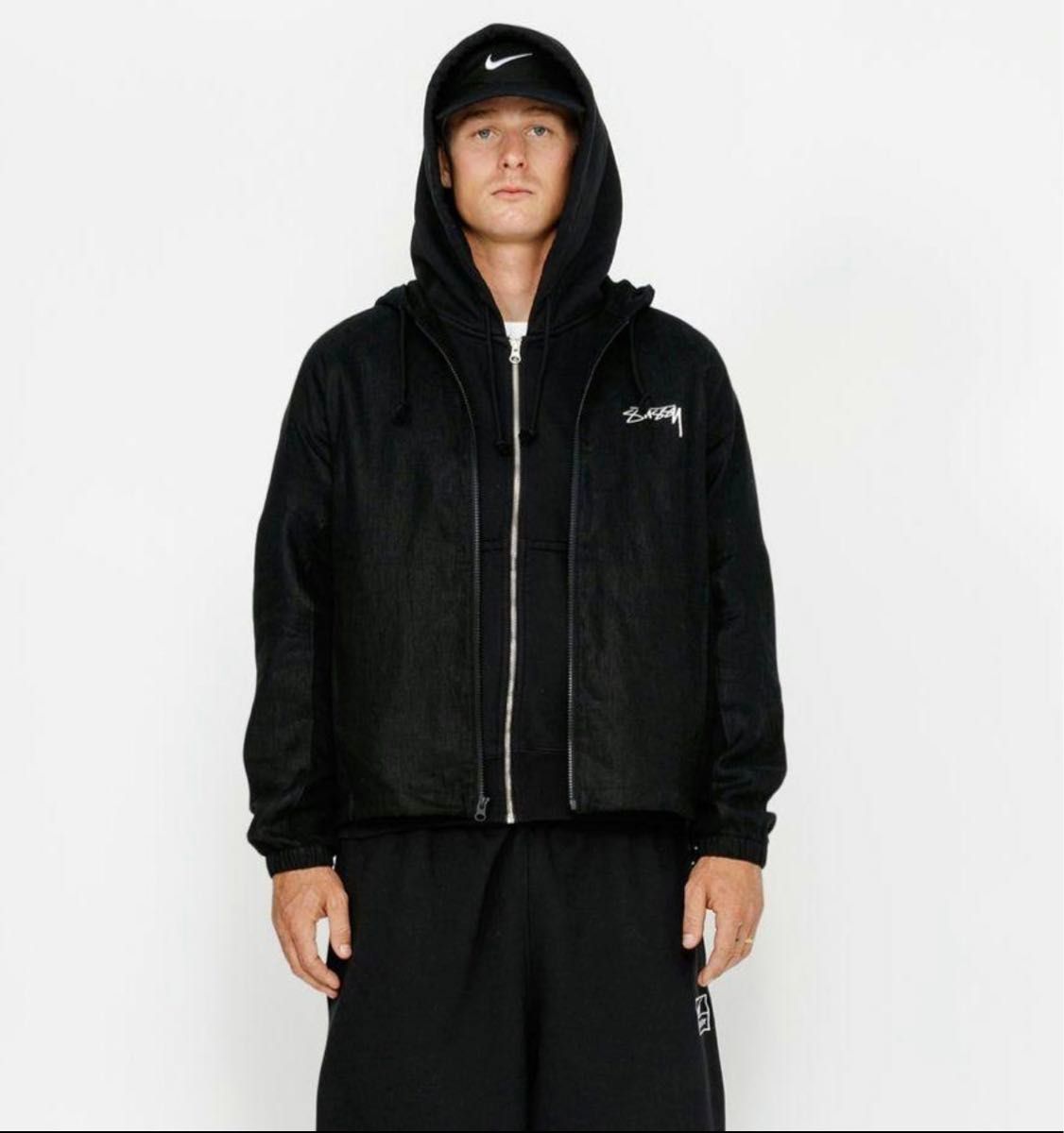 XXL Stussy Nike Linen Jacket Black ステューシー ナイキ XXL Stussy Nike Linen Jacket Black ステューシー ナイキ