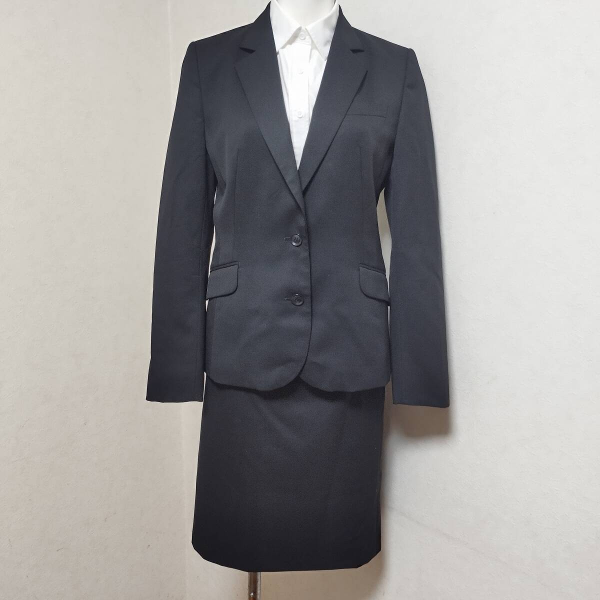 超美品 M-TL アオキAOKI LES MUES 黒無地リクルートスーツ 就活 超美品 M-TL アオキAOKI LES MUES 黒無地リクルートスーツ 就活