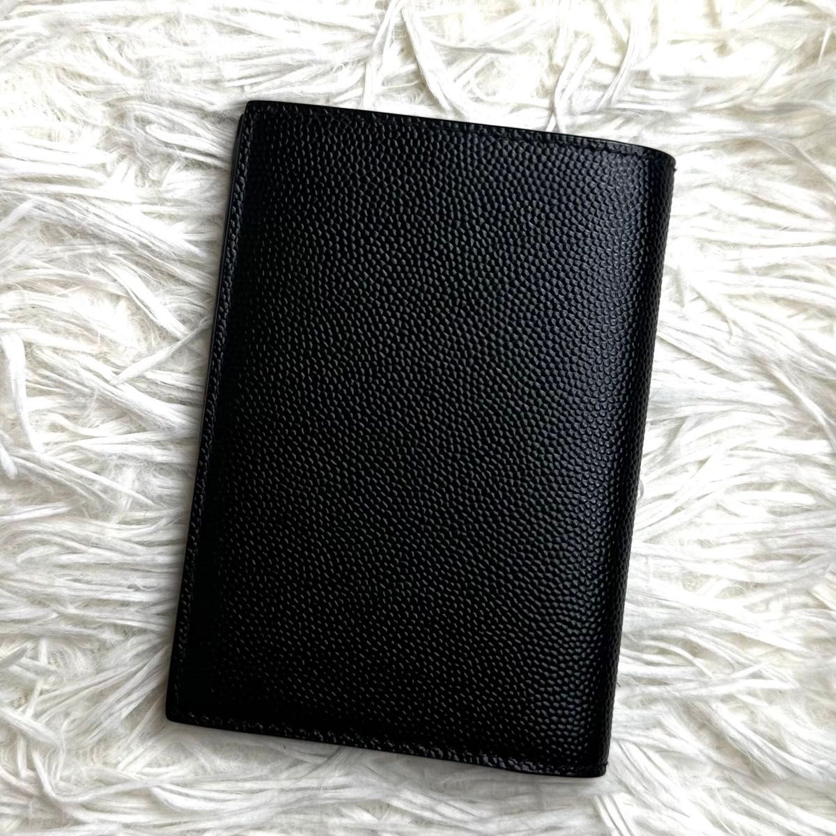 【大人気】サンローラン 財布 YSL キャビアスキン ブラック コンパクト ≫新品同等品≪ 現行 / YSL サンローラン クレジットカード