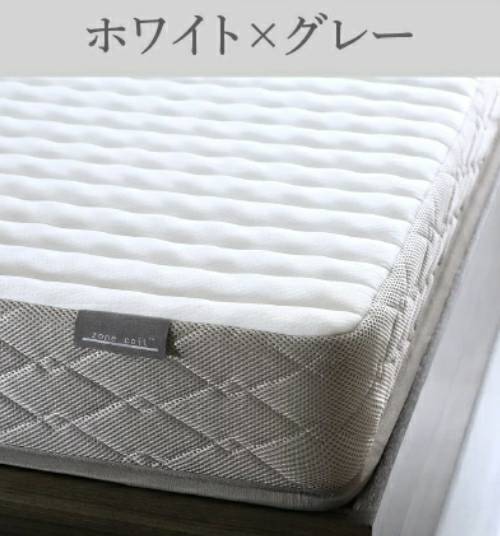アウトレット品】ゾーンマットレス付きセミダブル・Newデザイン2 アウトレット品】ゾーンマットレス付きセミダブル・Newデザイン2