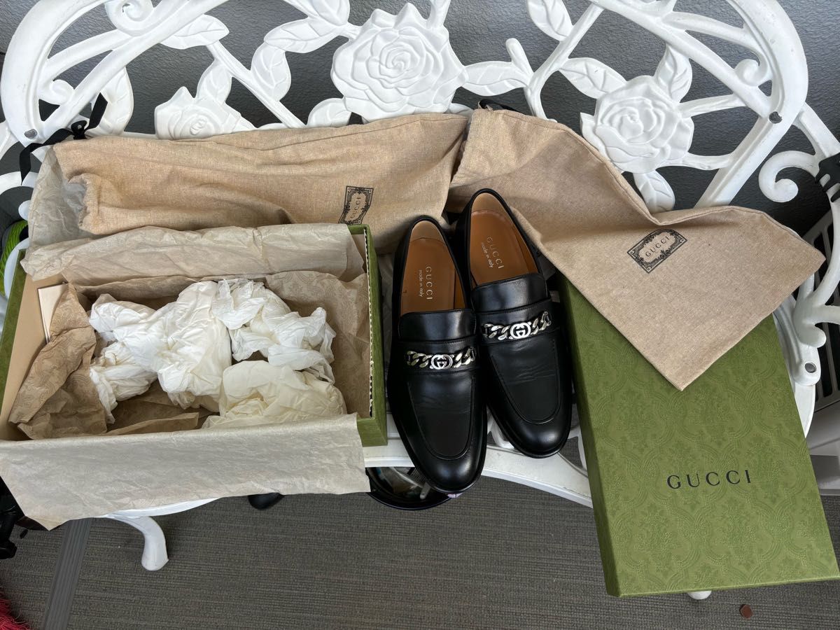 グッチ ローファー GUCCI 黒 アウトレット 27 5 8 5本革 739774 グッチ ローファー GUCCI 黒 アウトレット 27 5 8 5本革 739774