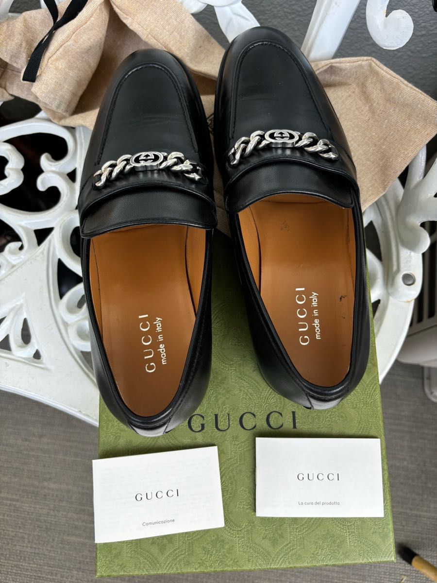 グッチ ローファー GUCCI 黒 アウトレット 27 5 8 5本革 739774 グッチ ローファー GUCCI 黒 アウトレット 27 5 8 5本革 739774