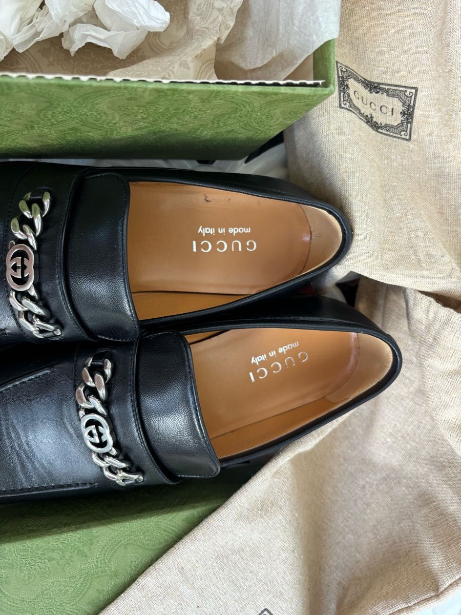 グッチ ローファー GUCCI 黒 アウトレット 27 5 8 5本革 739774 グッチ ローファー GUCCI 黒 アウトレット 27 5 8 5本革 739774