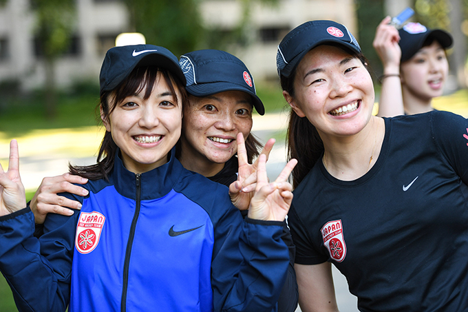 [ player main .]2017-18 ice hockey woman Japan representative Smile Japan Smile Japan NIKE Nike training jersey top and bottom |. wheel Olympic 