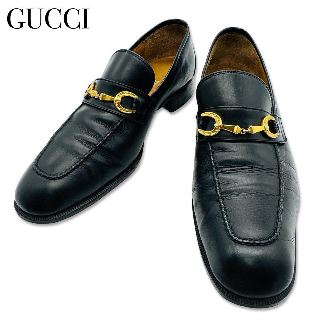 GUCCI オールドグッチ レザー ローファー 約27 5cm 靴 シューズ GUCCI オールドグッチ レザー ローファー 約27 5cm 靴 シューズ