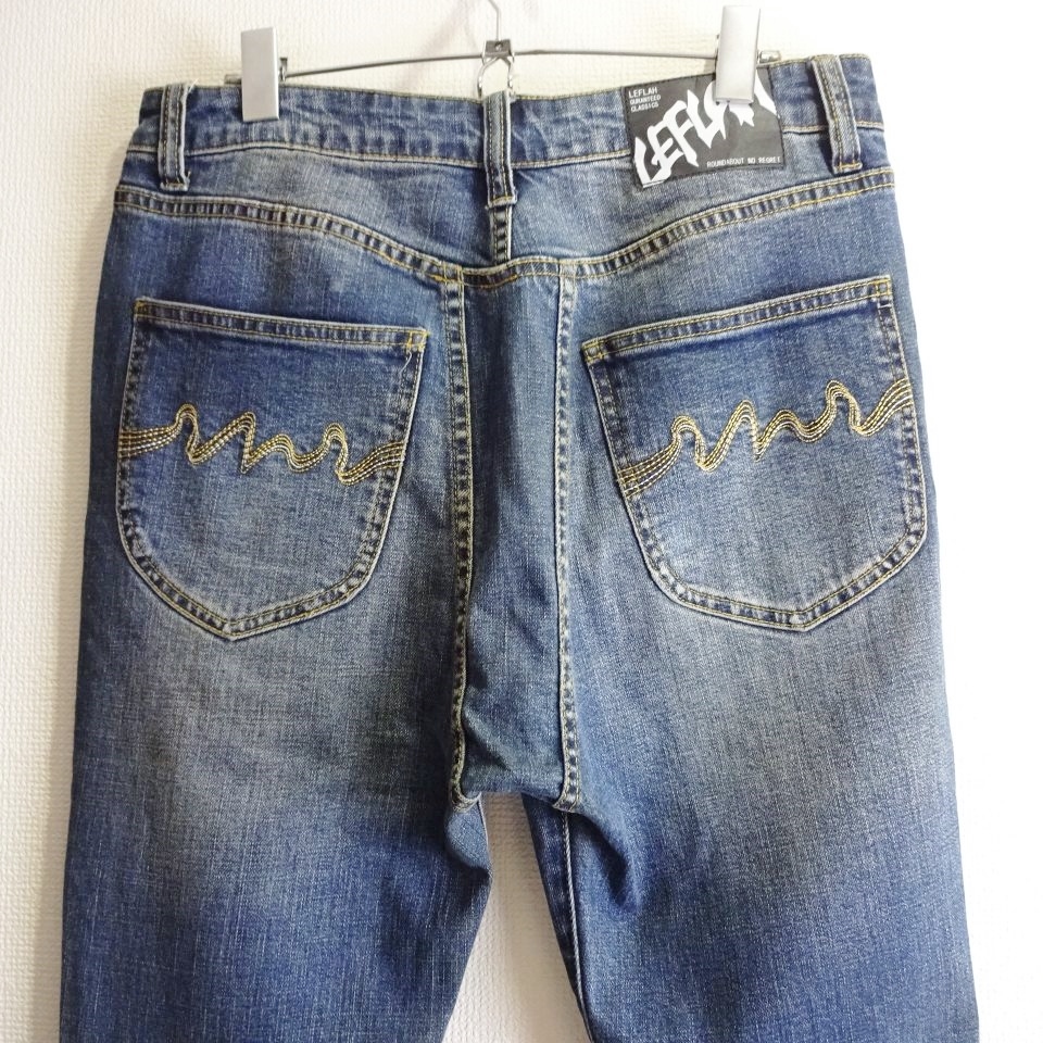 LEFLAH レフラー wanima ダメージ デニムパンツ グレー M LEFLAH レフラー wanima ダメージ デニムパンツ グレー M