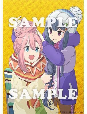 なでしこ＆リン アニメ描き下ろしイラスト使用B2タペストリー 「Blu-ray/DVD ゆるキャン△」 ゲーマーズ全巻購入特典_画像1