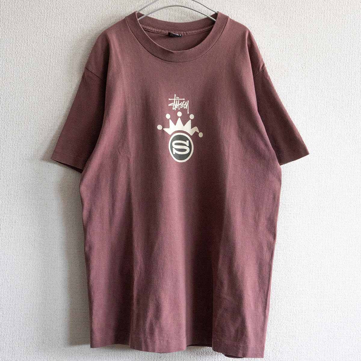 80s/USA製】OLD STUSSY【Sクラウン Tシャツ】L ステューシー 80s/USA製】OLD STUSSY【Sクラウン Tシャツ】L ステューシー