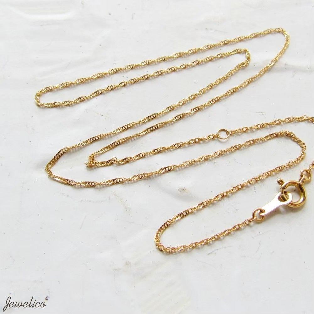 K18 ネックレス 18K スクリューチェーン 18金 刻印 40cm 刻印 K18 ネックレス 18K スクリューチェーン 18金 刻印 40cm 刻印