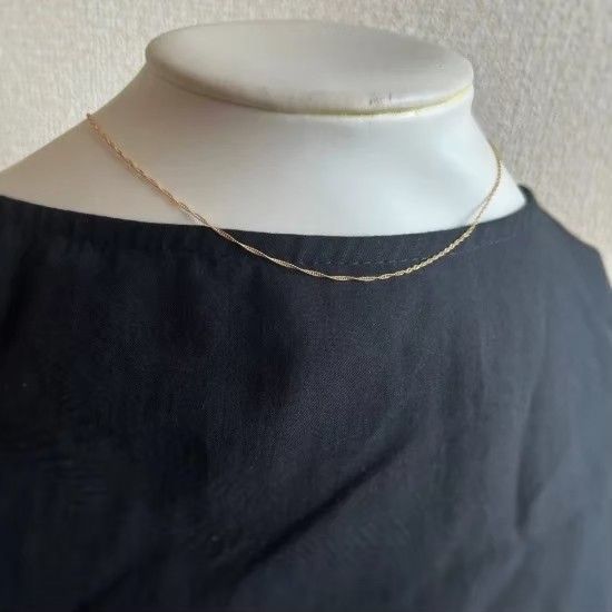 K18 ネックレス 18K スクリューチェーン 18金 刻印 40cm 刻印 K18 ネックレス 18K スクリューチェーン 18金 刻印 40cm 刻印