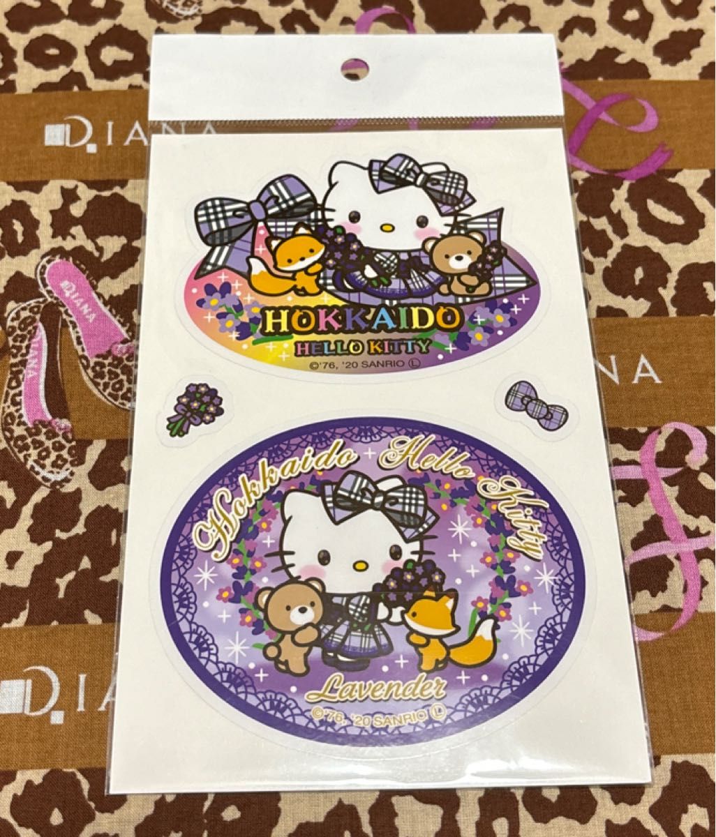 新品 未開封 ハローキティ 北海道限定 ステッカー ラベンダー