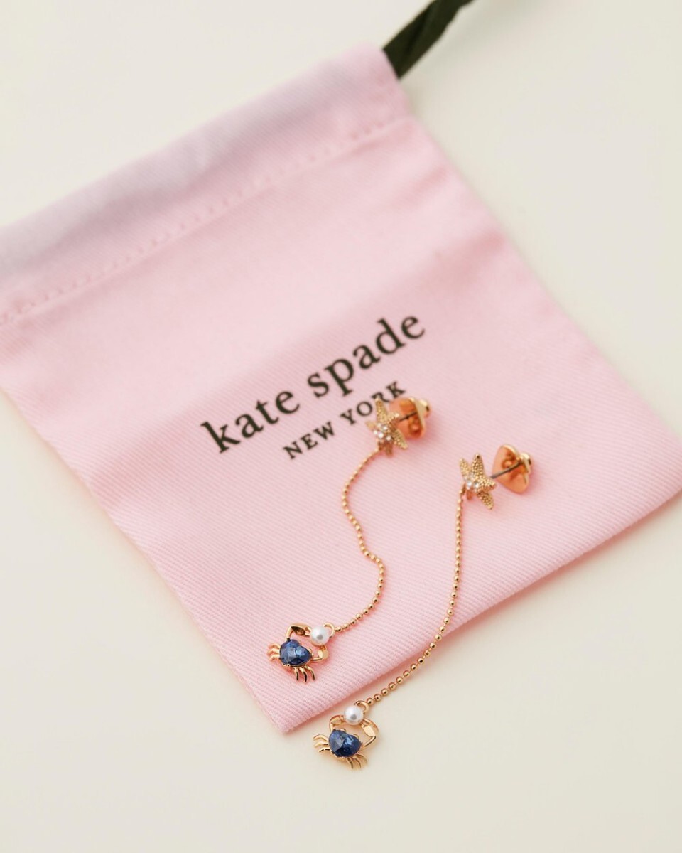 [ new goods * genuine article ] Kate Spade crab long earrings 
