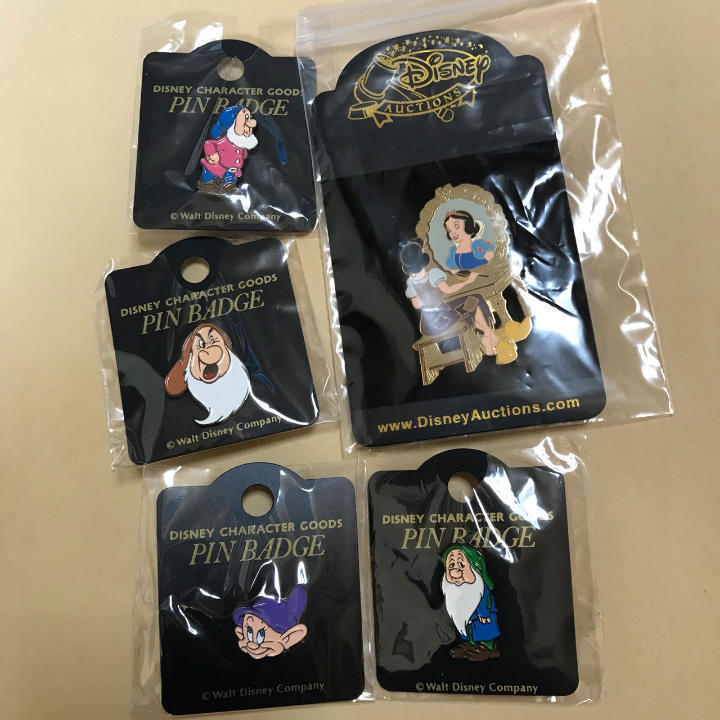 Белоснежка и семь пингов: набор значков Disney Pin 5 Princess ★ красивые товары