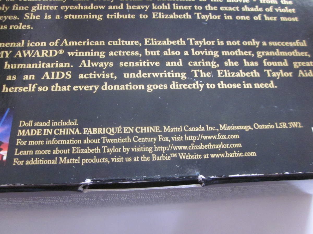 バービー Elizabeth Taylor Cleopatra ドール 人形 1999 エリザベス 