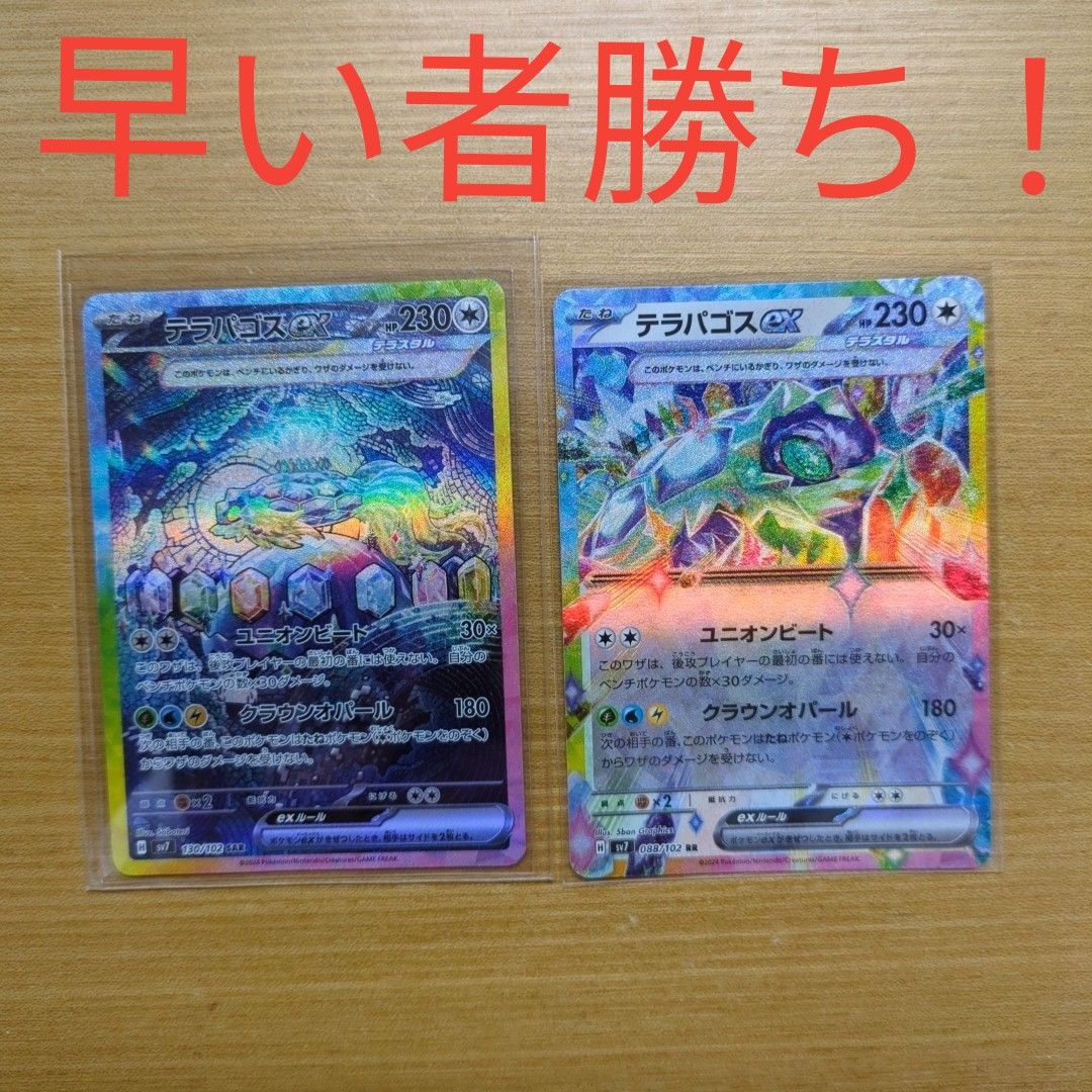 新品未使用】 ポケモンカードゲーム テラパゴスEX SAR RR 2枚 新品未使用】 ポケモンカードゲーム テラパゴスEX SAR RR 2枚