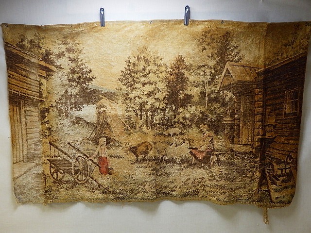 ☆アンティーク ビンテージ ゴブラン織 タペストリー 絵画 ☆アンティーク ビンテージ ゴブラン織 タペストリー 絵画