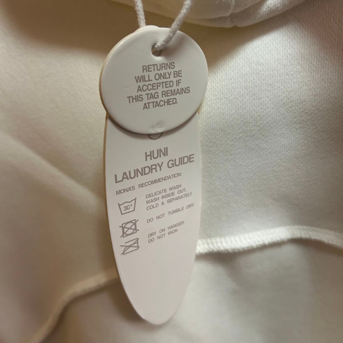 Huni design hoodie パーカー HZMプロデュース Lサイズ ホワイト Huni design hoodie パーカー HZMプロデュース Lサイズ ホワイト