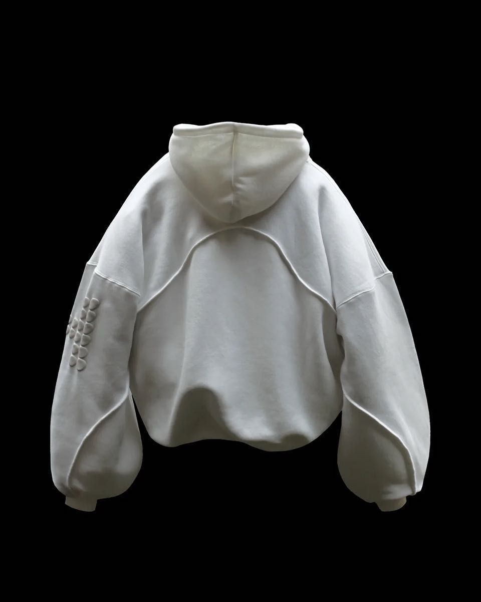 Huni design hoodie パーカー HZMプロデュース Lサイズ ホワイト Huni design hoodie パーカー HZMプロデュース Lサイズ ホワイト