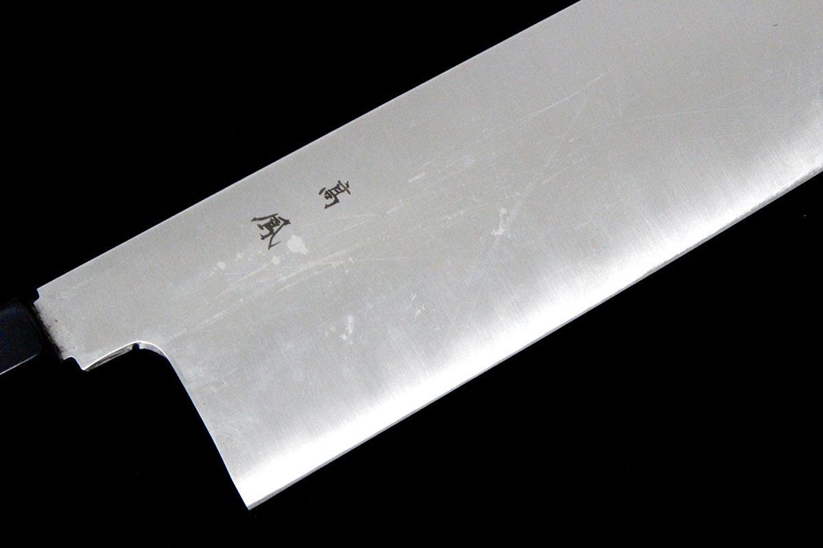 Bibian 比比昂- 美品|高鳳牛刀和包丁390mm 黒檀柄黒檀鞘付KN02 Bibian 比比昂- 美品|高鳳牛刀和包丁390mm 黒檀柄黒檀鞘付KN02