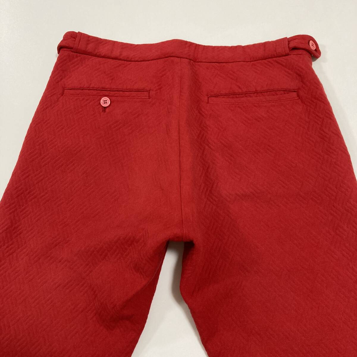 AD1999 コムデギャルソンオムプリュス ゴブラン期 制品染め キルティング パンツ 赤 HOMME PLUS スラックス 90s VINTAGE archive 4040183