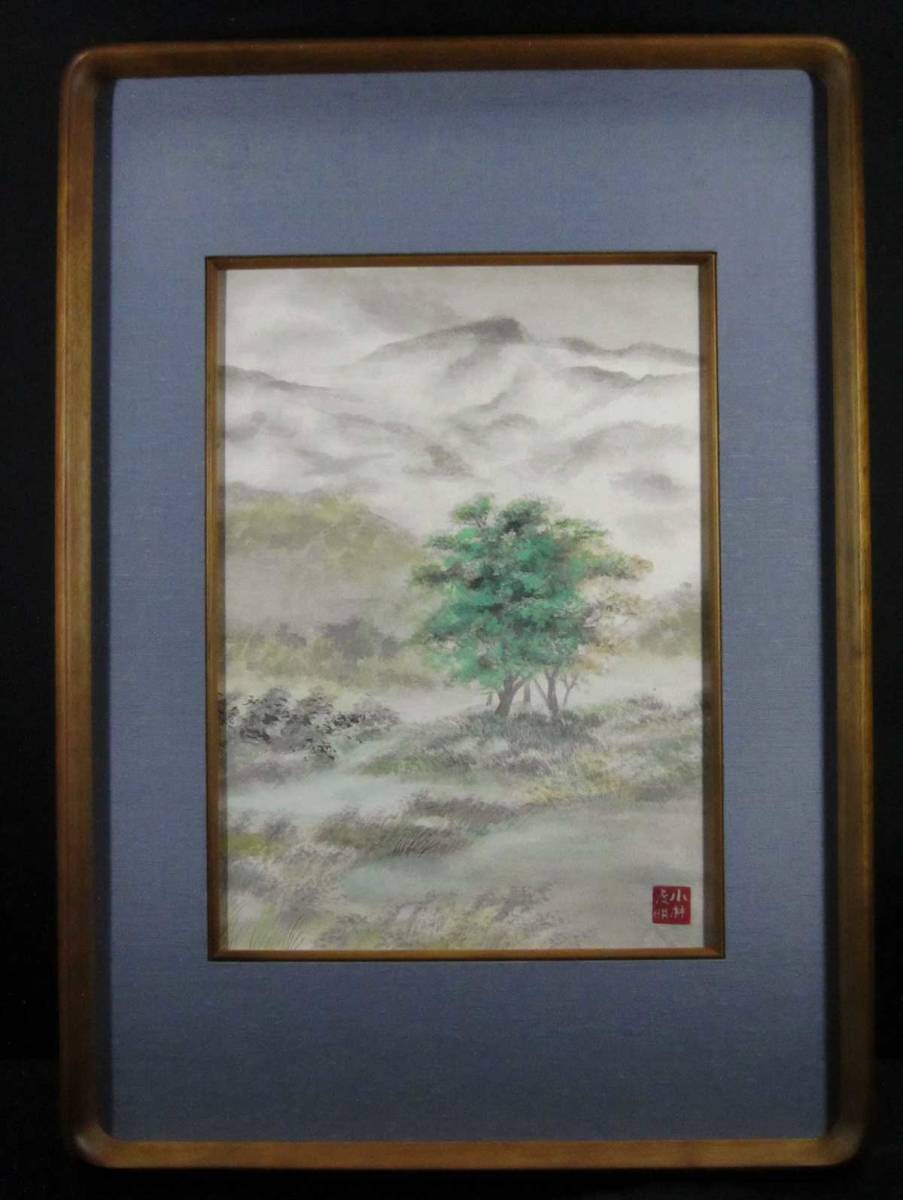 日本画　秋風景画