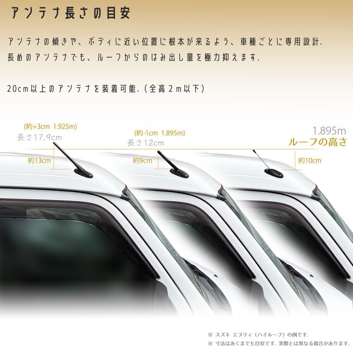 ショートアンテナ【エブリィ DA17V DA64V】ジムニー JB23W DA64W ショートアンテナ【エブリィ DA17V DA64V】ジムニー JB23W DA64W